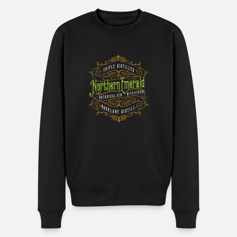 Northern Emerald - Männer Premium Bio Pullover - Schwarz
