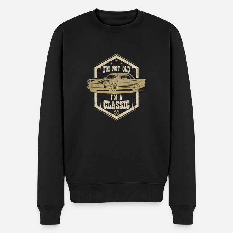 I'M NOT OLD I'M A CLASSIC - Männer Premium Bio Pullover - Schwarz