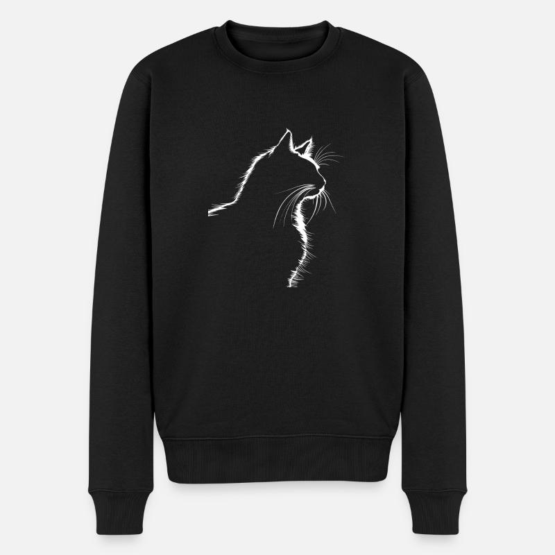 Chat, Motif De Chat - Pull Premium bio Homme - noir