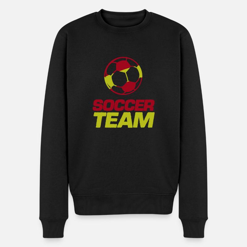 soccer team spain - Männer Premium Bio Pullover - Schwarz