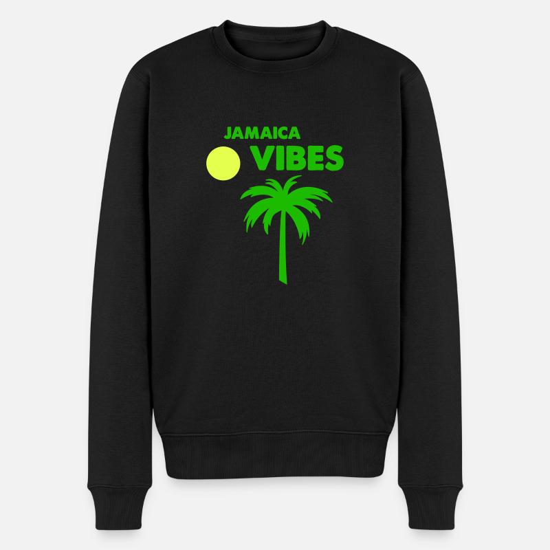 jamaica vibes - Männer Premium Bio Pullover - Schwarz