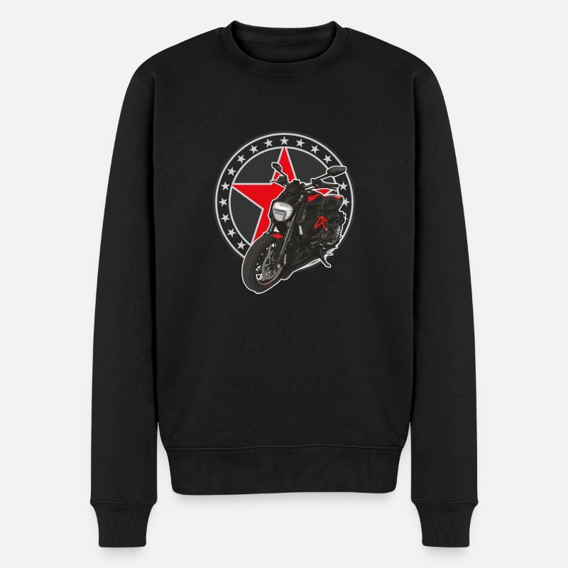 Superbike // Illustration - Männer Premium Bio Pullover - Schwarz