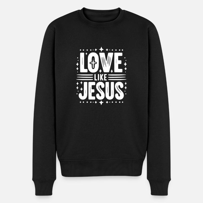 L’amour, c’est Jésus - Pull Premium bio Homme - noir