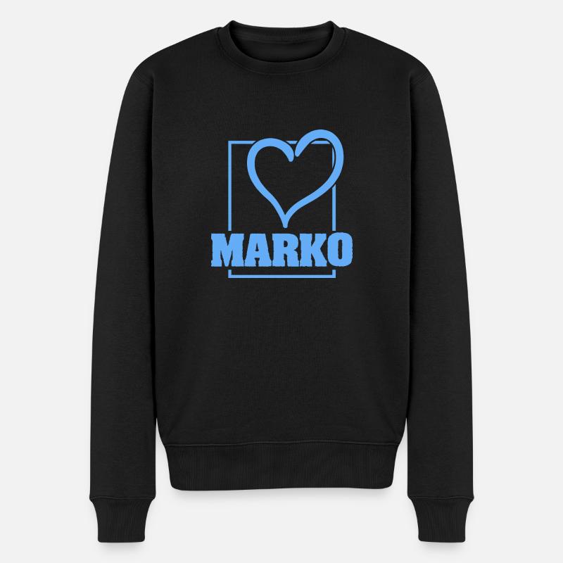 Geschenk für Marko - Männer Premium Bio Pullover - Schwarz