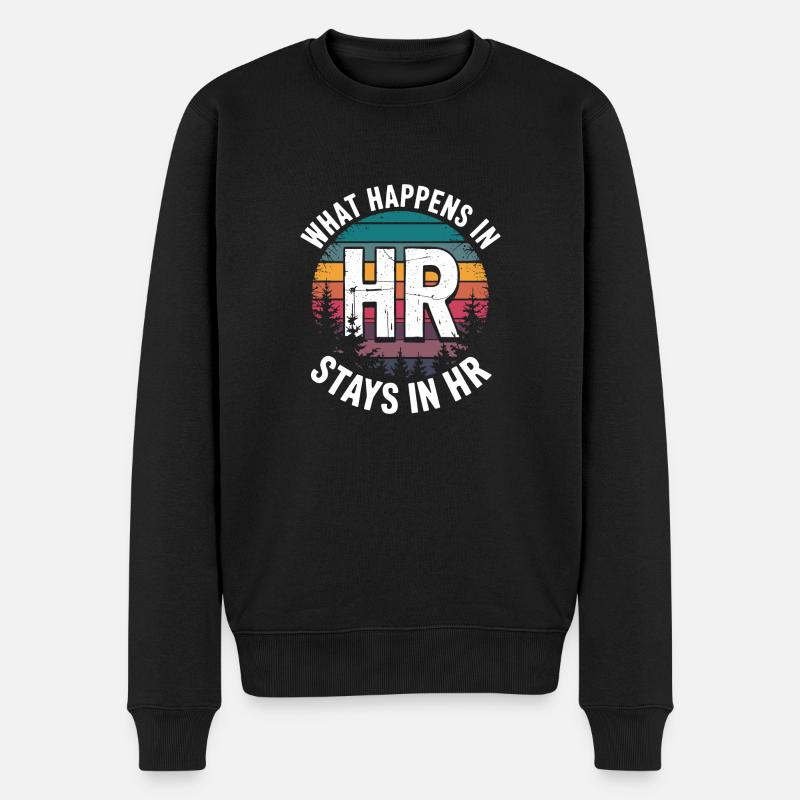 HR-Geheimnisse bleiben unter uns - Männer Premium Bio Pullover - Schwarz