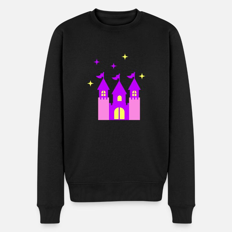 Fairy Castle - Männer Premium Bio Pullover - Schwarz