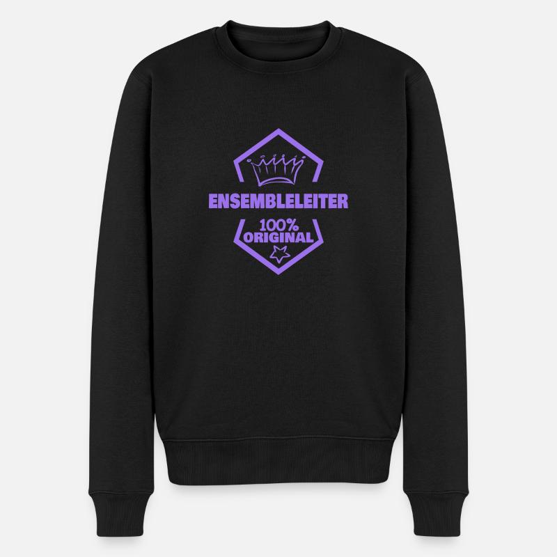 Arbeit Ensembleleiter - Männer Premium Bio Pullover - Schwarz