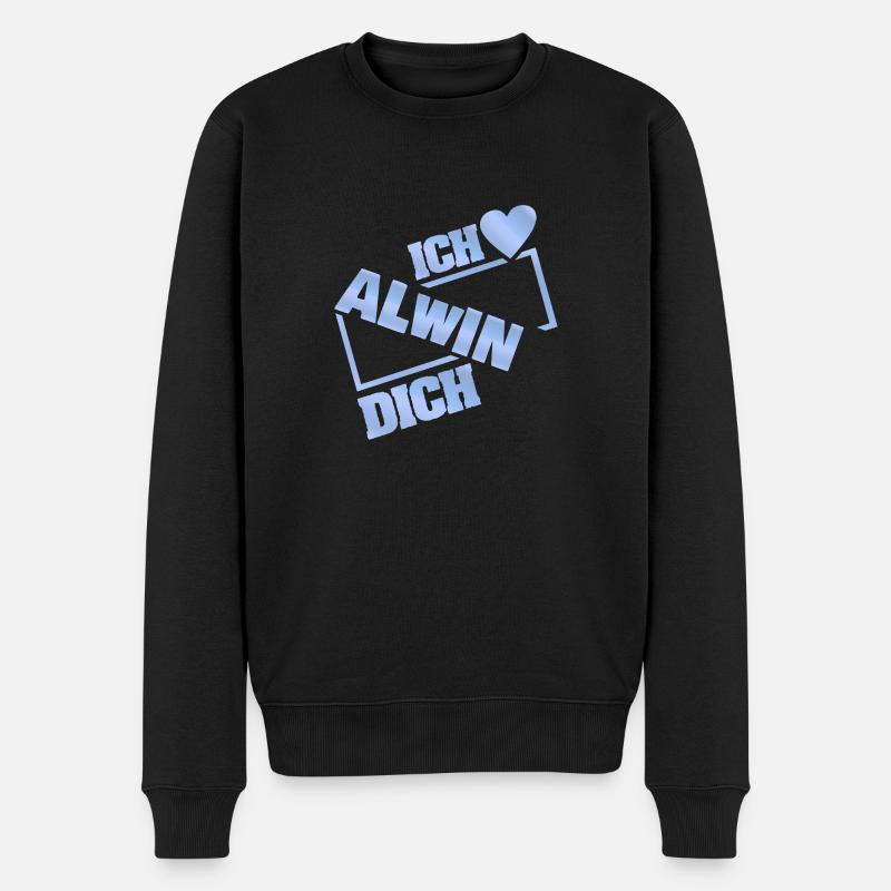 Couple Alwin - Männer Premium Bio Pullover - Schwarz