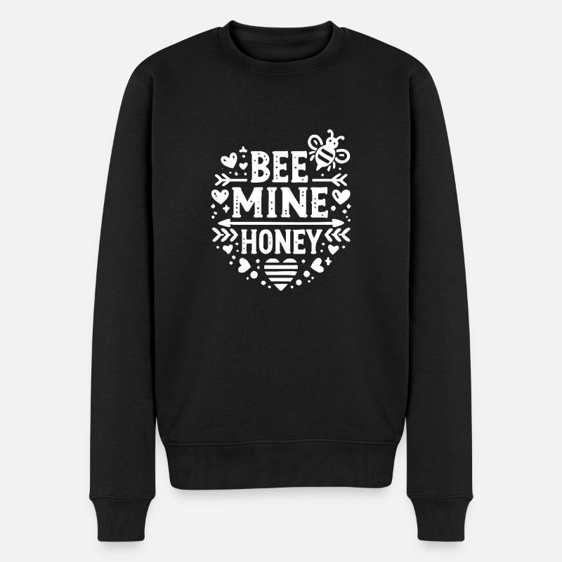 abeille mon miel blanc - Pull Premium bio Homme - noir