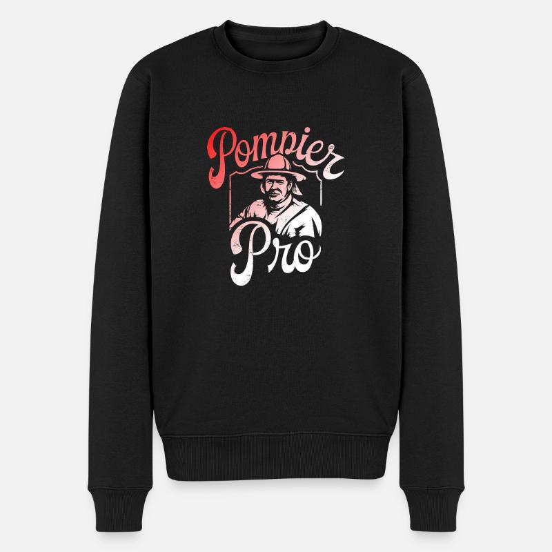 Pompier Pro - Pull Premium bio Homme - noir