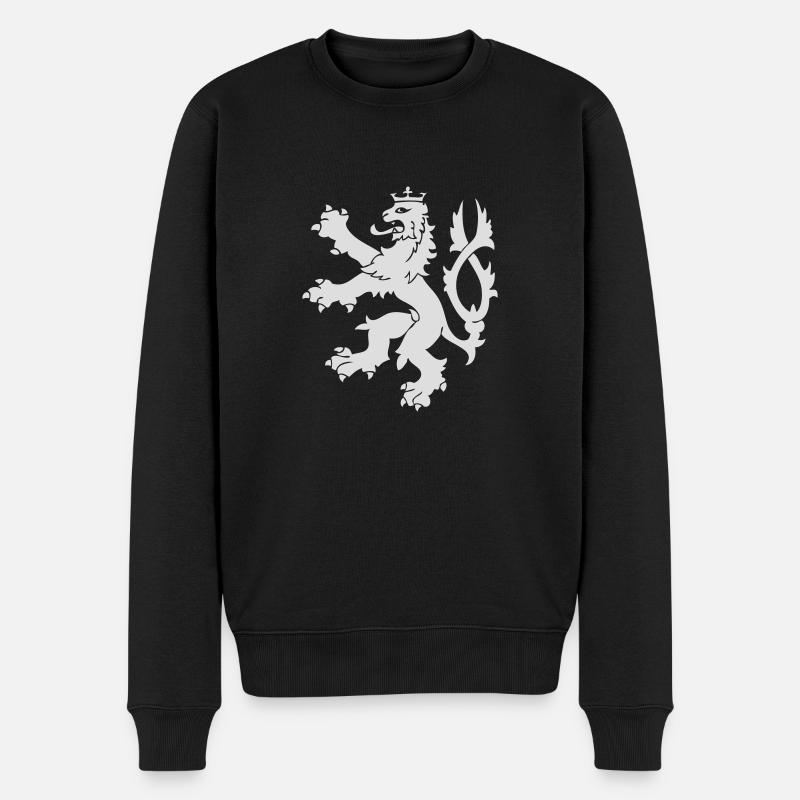 Bohemian Lion - Männer Premium Bio Pullover - Schwarz