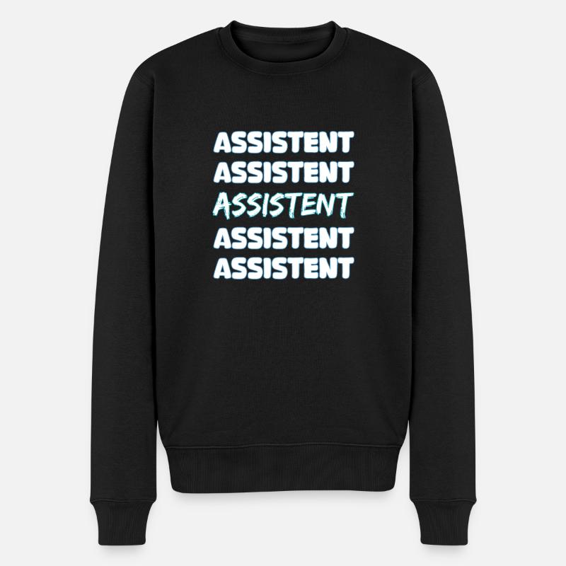 Assistent als Job - Männer Premium Bio Pullover - Schwarz