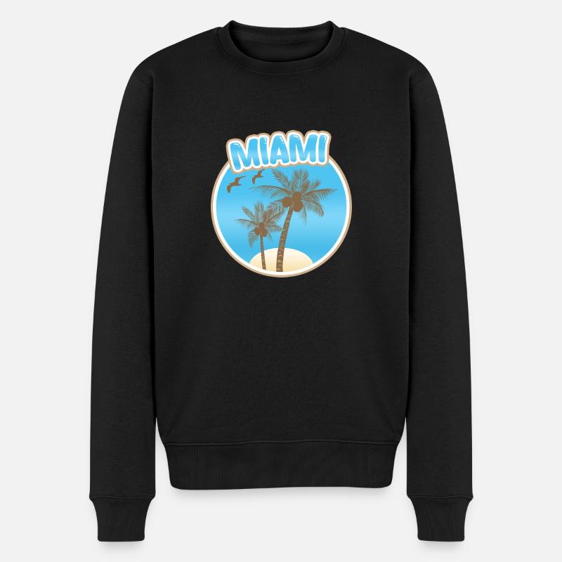 Vacances Miami - Pull Premium bio Homme - noir