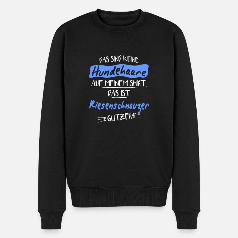 Es sind keine Hundehaare Riesenschnauzer - Männer Premium Bio Pullover - Schwarz