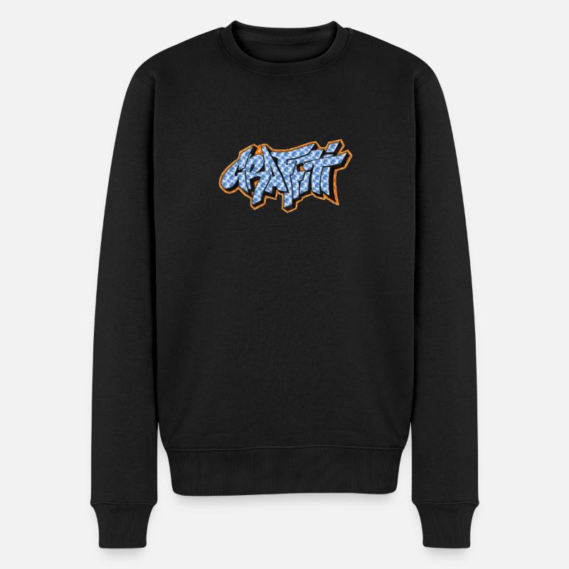 Graffiti - Männer Premium Bio Pullover - Schwarz