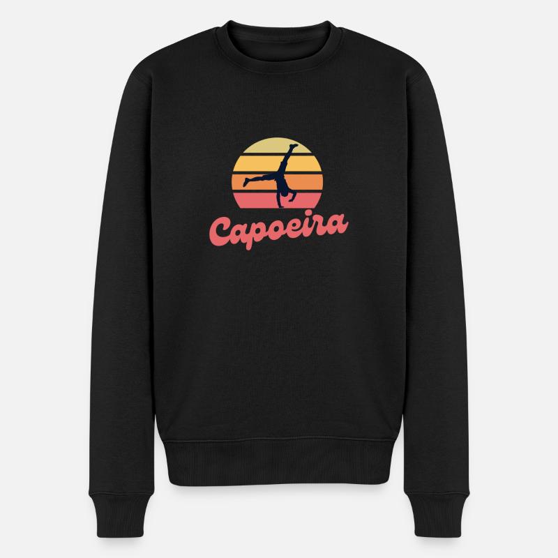 Capoeira au coucher du soleil - Pull Premium bio Homme - noir