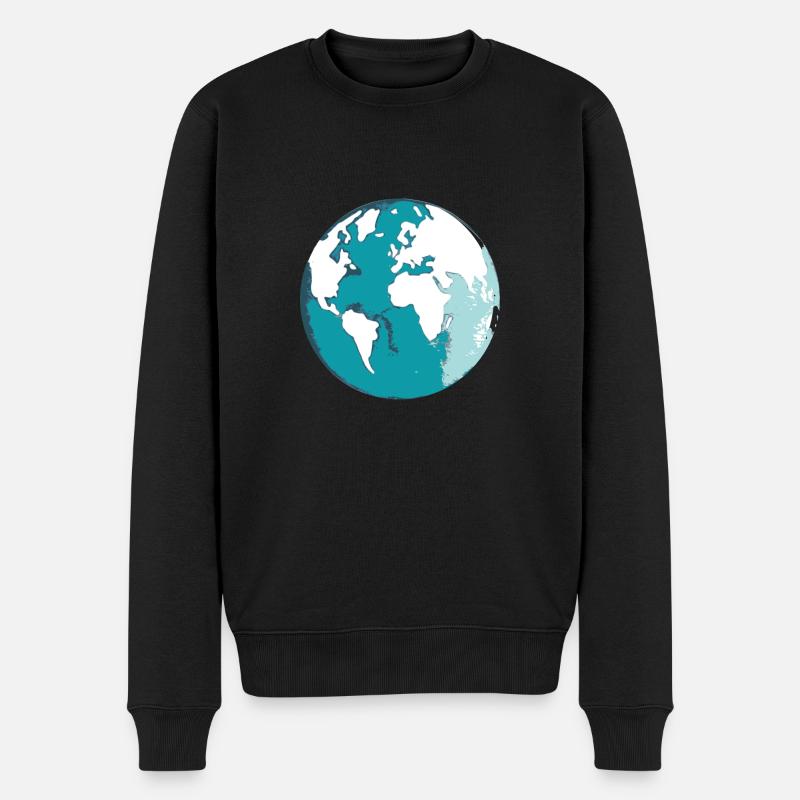 Dessin de la Terre - Pull Premium bio Homme - noir