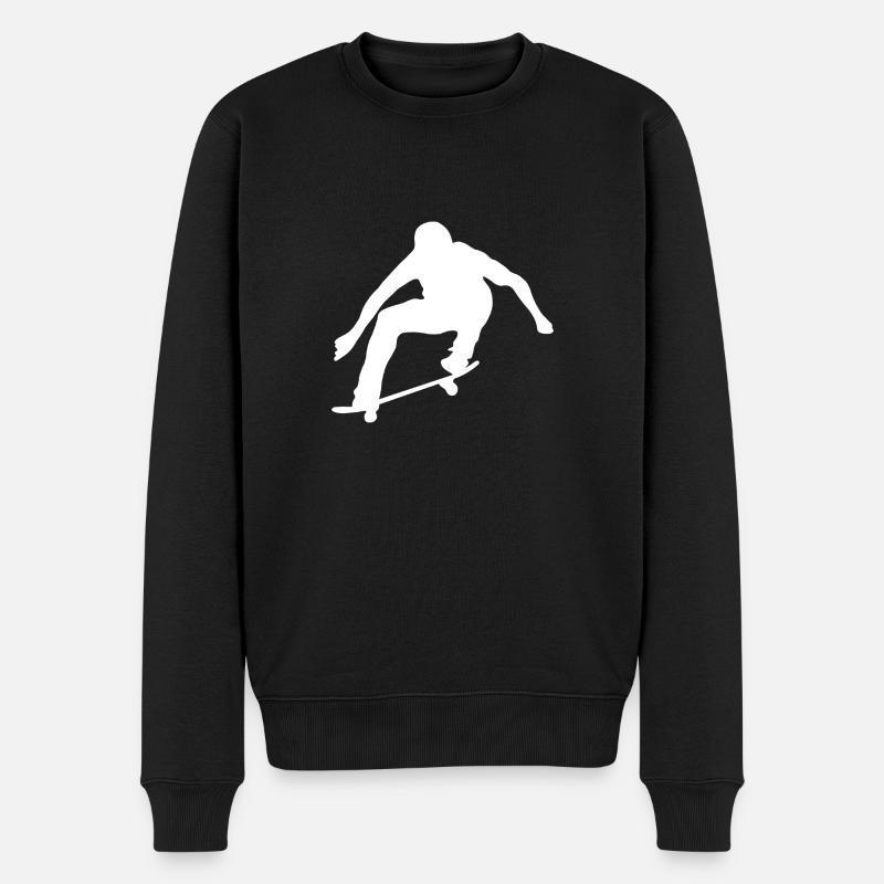 Skateboard Skaten Skateboarding - Männer Premium Bio Pullover - Schwarz