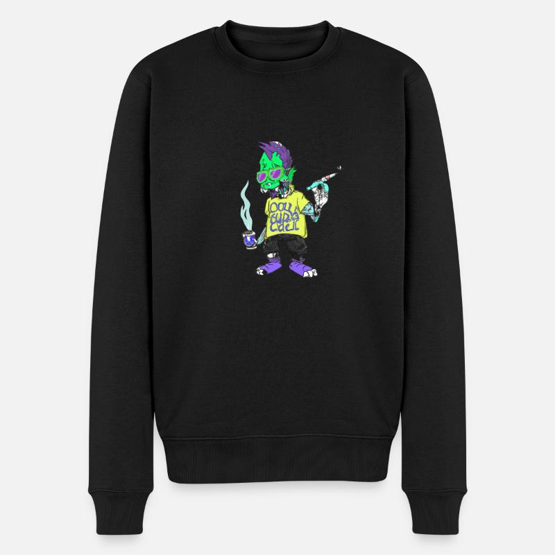 Cooler Zombie - Männer Premium Bio Pullover - Schwarz