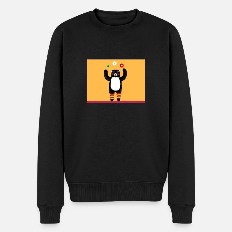Funny nounours jaune noir - Pull Premium bio Homme - noir