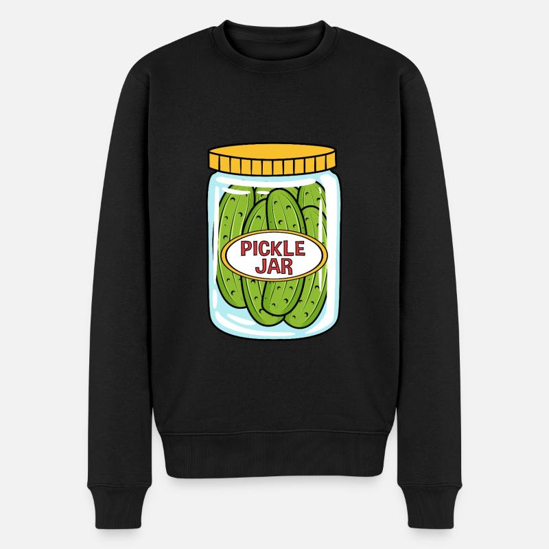 Essiggurke Gurke Gurken - Männer Premium Bio Pullover - Schwarz