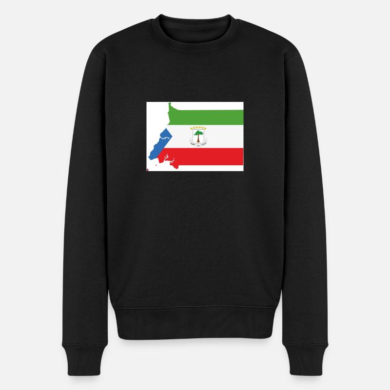 Drapeau de la Guinée équatoriale, Carte - Pull Premium bio Homme - noir