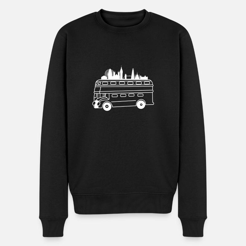 London England UK - Männer Premium Bio Pullover - Schwarz