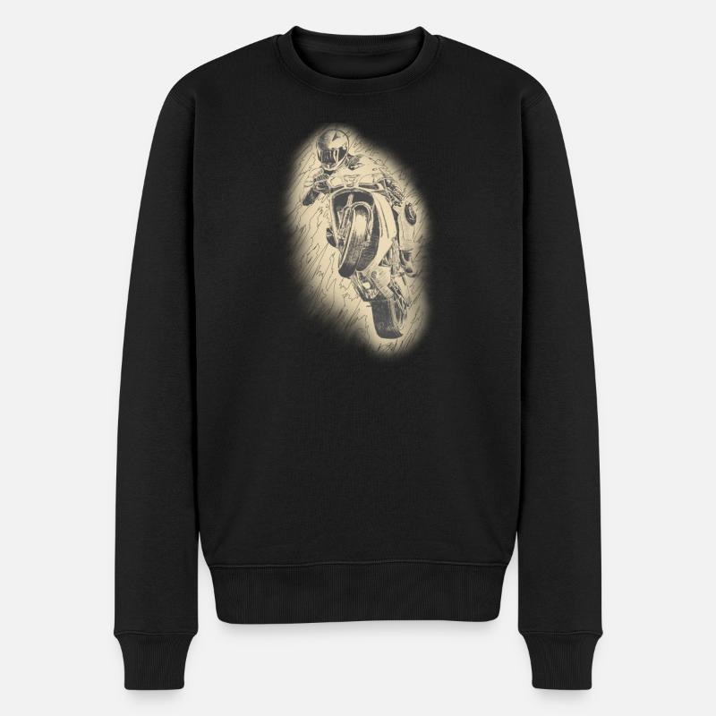 motorcycle - Pull Premium bio Homme - noir