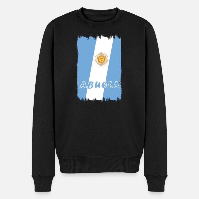 Argentinien Großmutter Design - Männer Premium Bio Pullover - Schwarz
