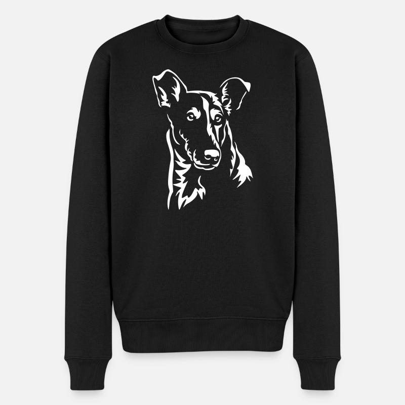 Collie Head « Black Edition » - Pull Premium bio Homme - noir