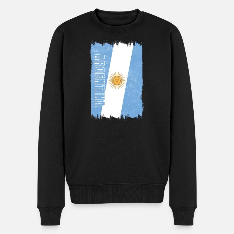 Drapeau Argentine - Pull Premium bio Homme - noir