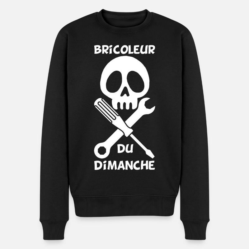 Bricoleur du dimanche (blanc) - Pull Premium bio Homme - noir
