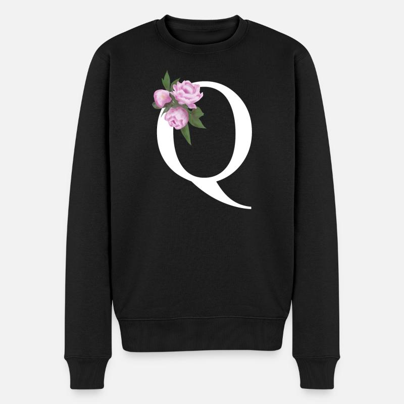 Q - Männer Premium Bio Pullover - Schwarz