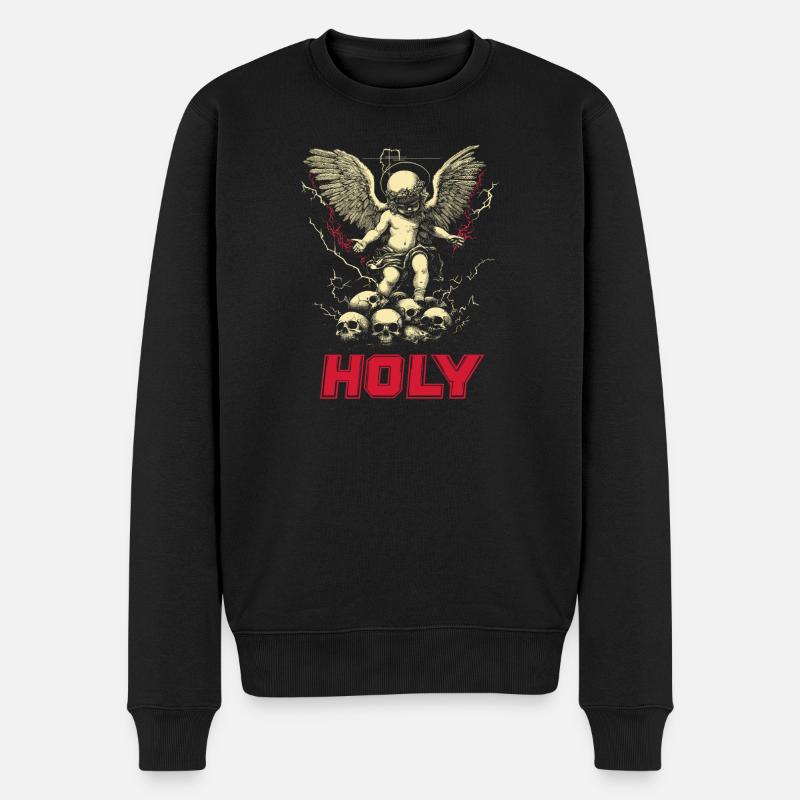 Holy - Männer Premium Bio Pullover - Schwarz
