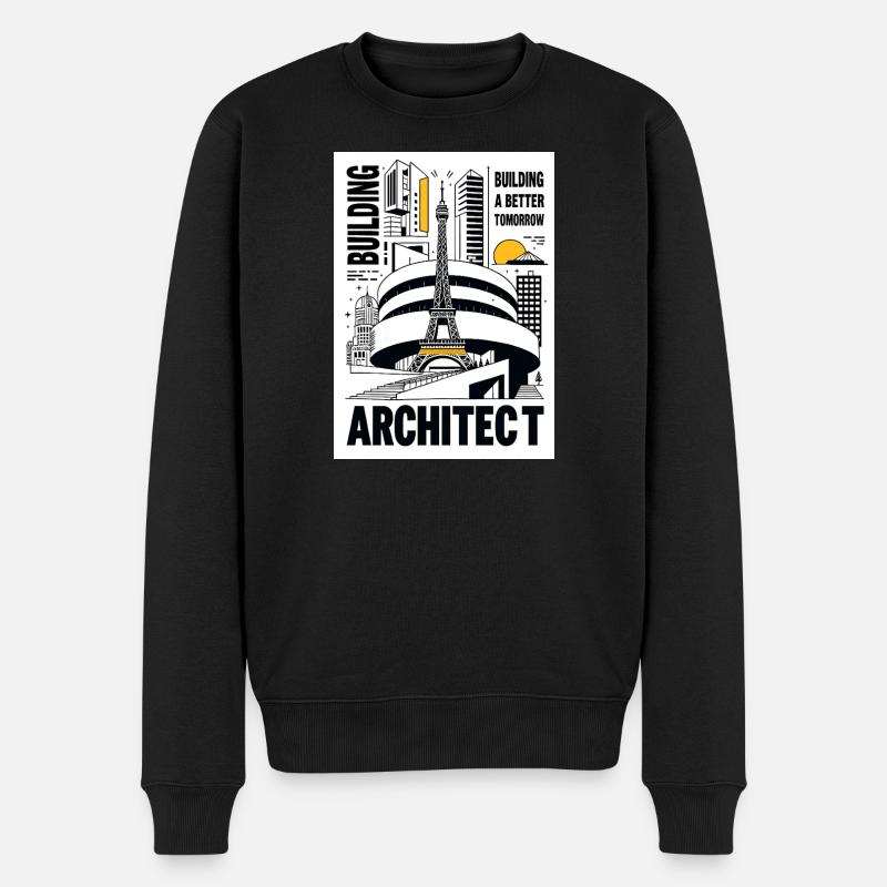 Architekt - Männer Premium Bio Pullover - Schwarz
