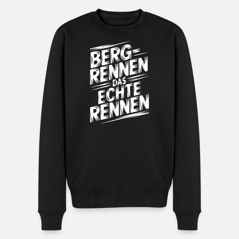Bergrennen das echte Rennen - Männer Premium Bio Pullover - Schwarz