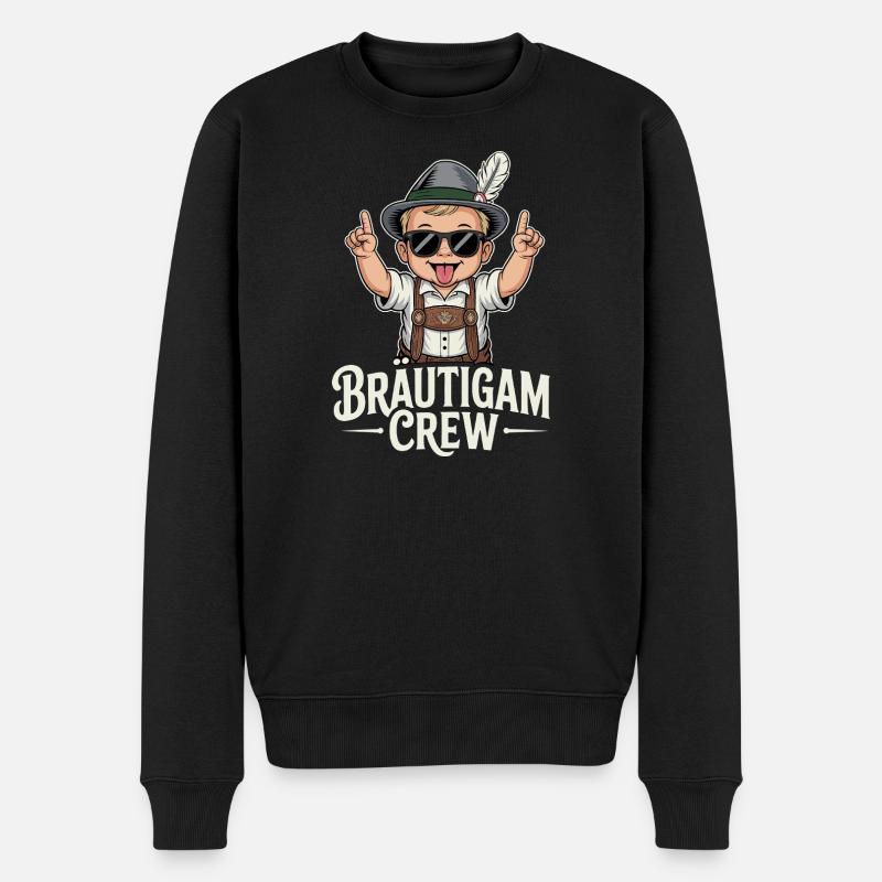 Funny Bräutigam Crew Baby Design - Pull Premium bio Homme - noir