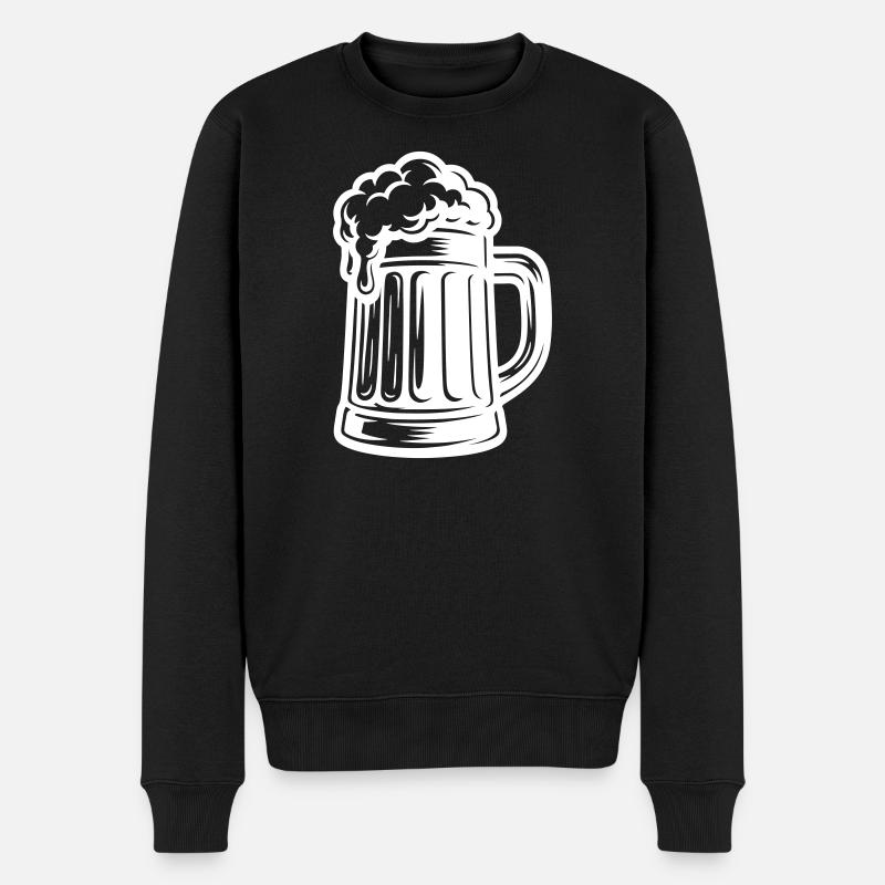 Icône de chope de bière - Pull Premium bio Homme - noir