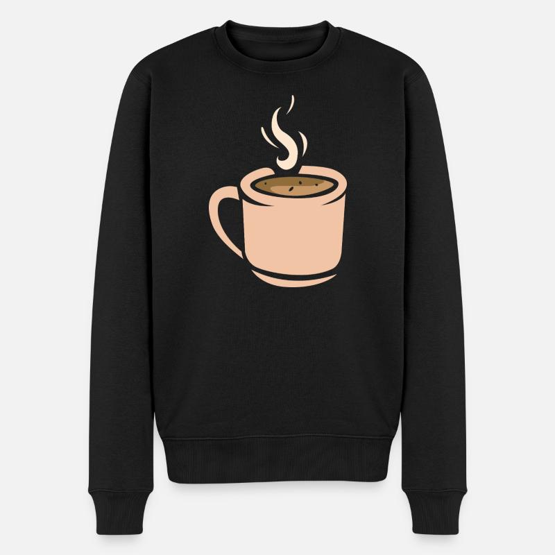 Illustration d'une tasse à café - Pull Premium bio Homme - noir
