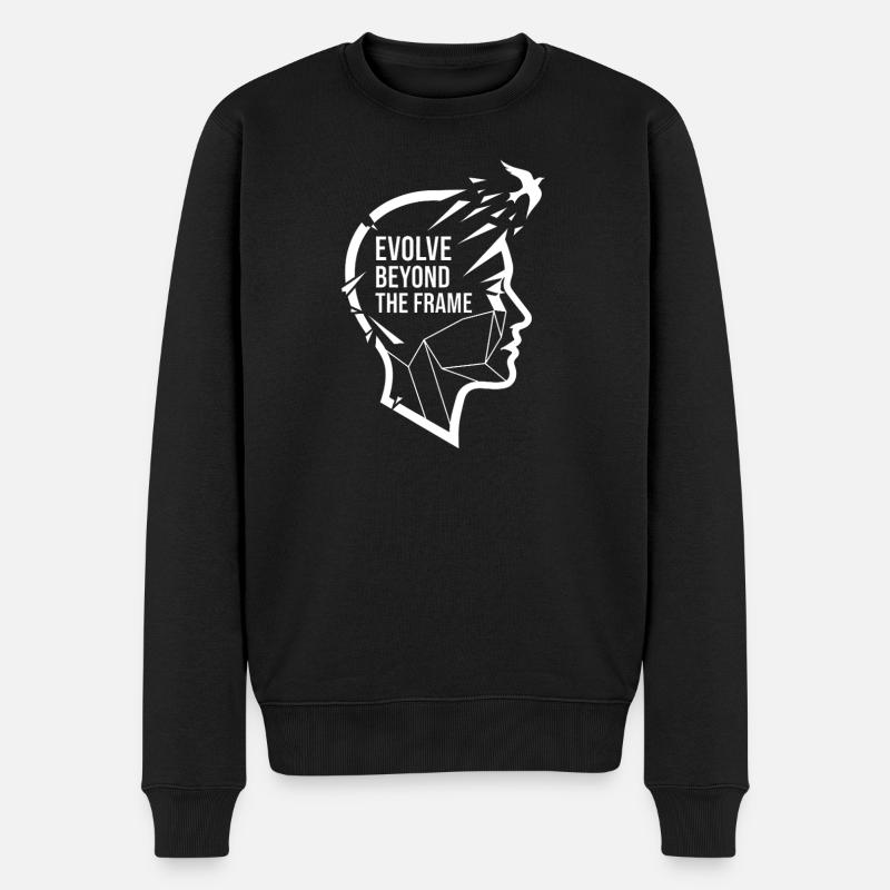 Evolve Beyond The Frame – Creative Design - Men's Premium Organic Jumper - black