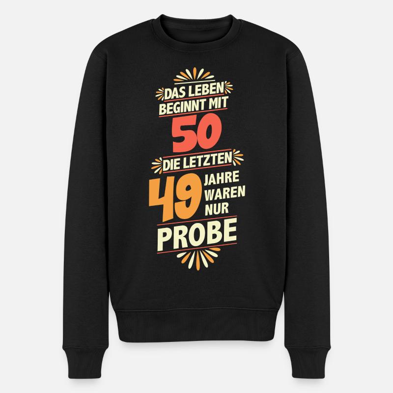 Anniversaire 50e anniversaire Design Fête d’anniversaire - Pull Premium bio Homme - noir