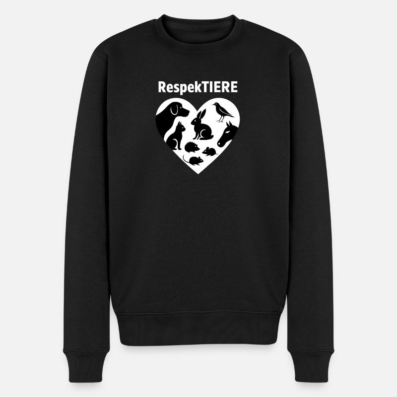 Silhouette de cœur RespectAnimals - Pull Premium bio Homme - noir