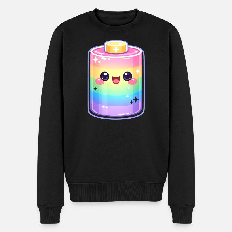 Magie de la bouteille arc-en-ciel Kawaii - Pull Premium bio Homme - noir
