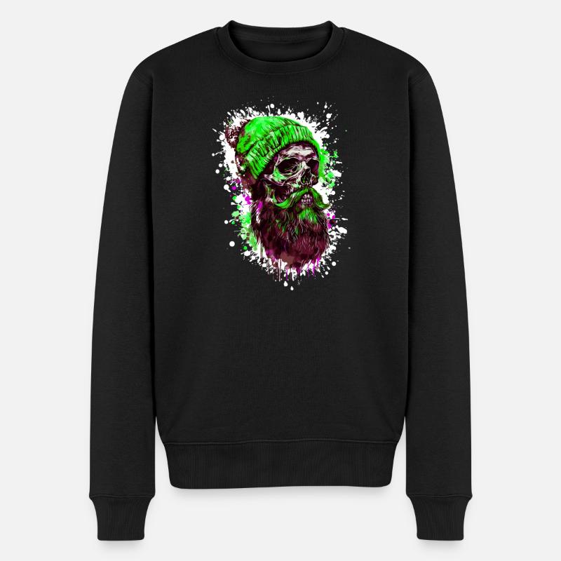 Crâne de bûcheron - Pull Premium bio Homme - noir