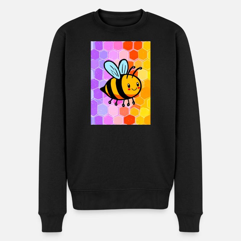 Biene - Männer Premium Bio Pullover - Schwarz