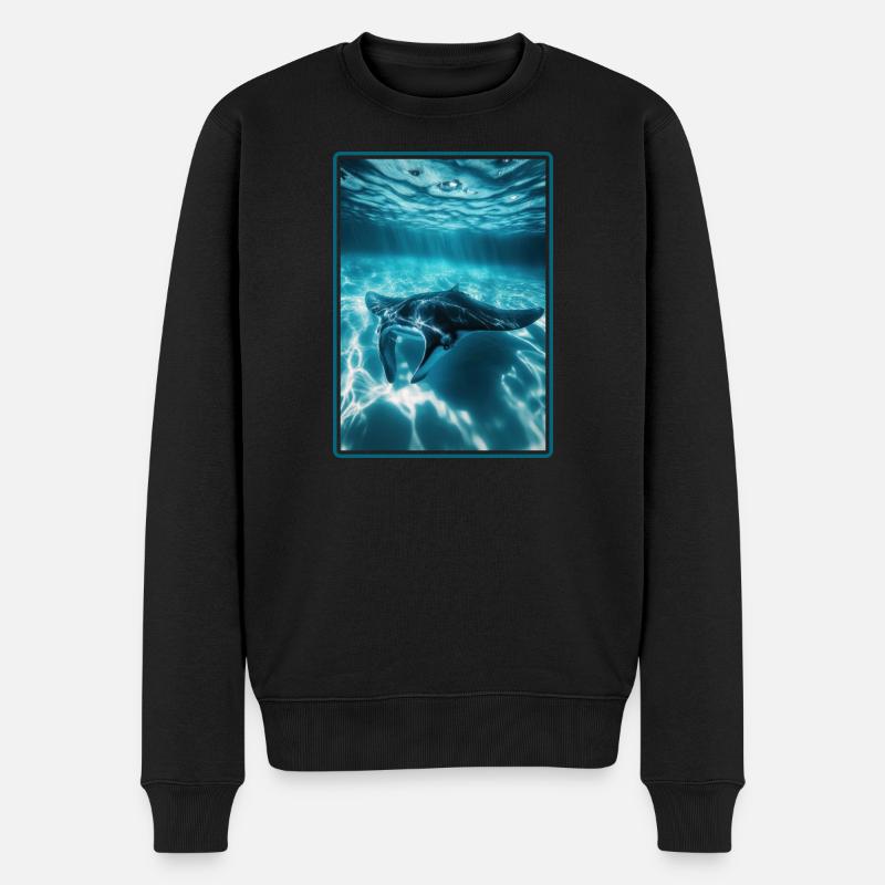 Raies Manta Raies - Pull Premium bio Homme - noir