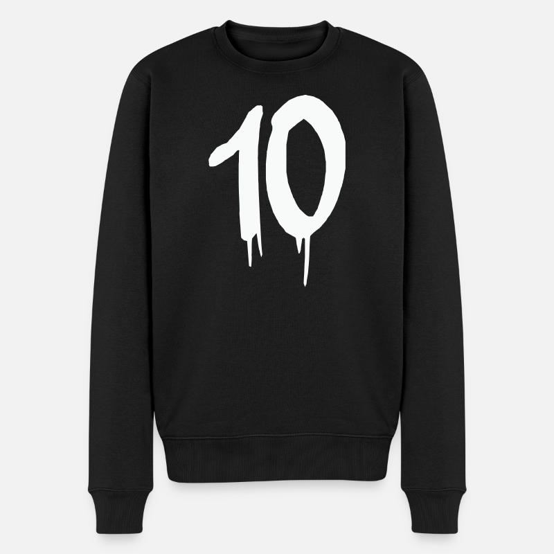 10- - Männer Premium Bio Pullover - Schwarz