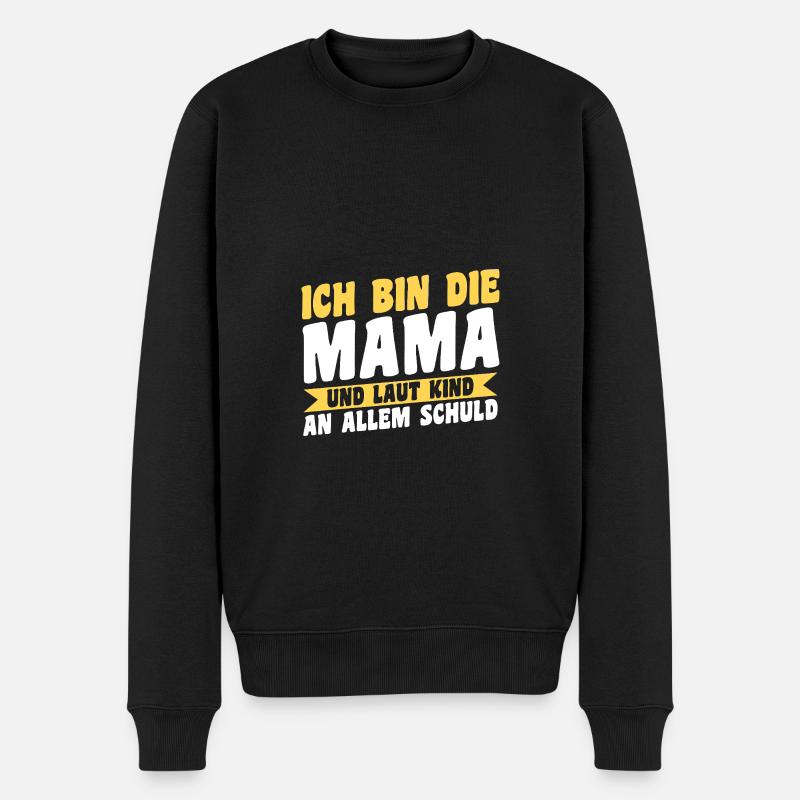Mutter Team Mama - Männer Premium Bio Pullover - Schwarz