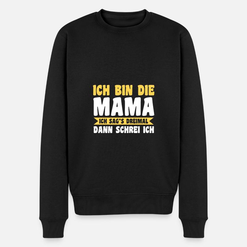 Mutter Team Mama - Männer Premium Bio Pullover - Schwarz