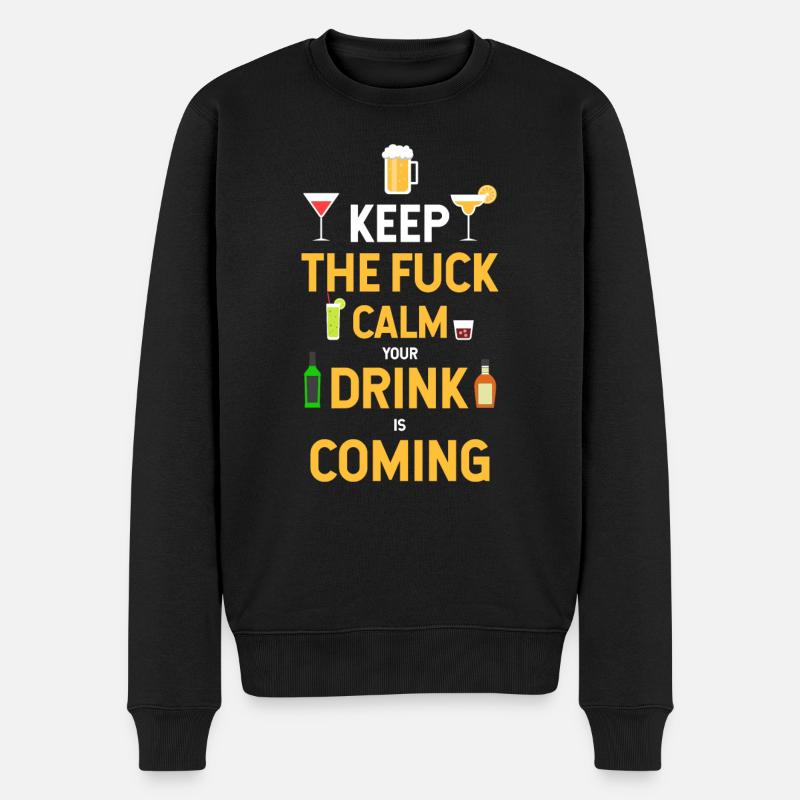 Barman Cocktail Bartender Barkeeper - Pull Premium bio Homme - noir